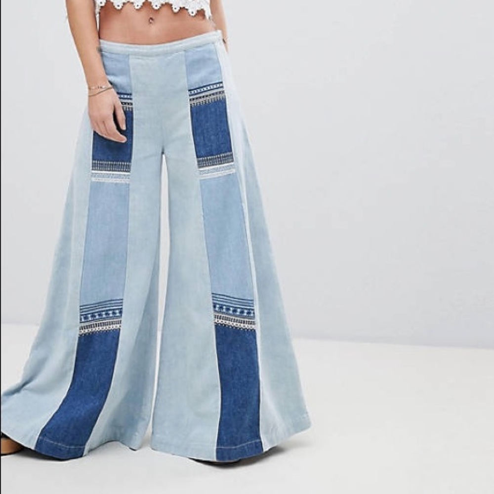 Free People Super Flare High Rise Boho Pants